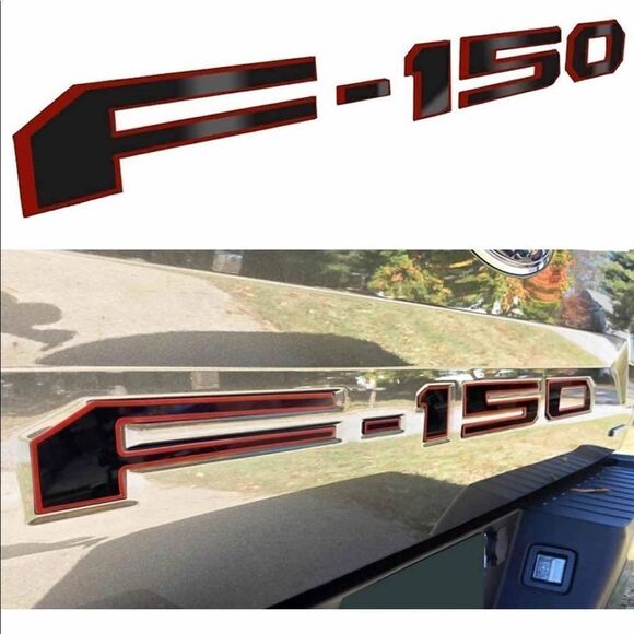 Ford F-150 Tailgate Insert letters Black and Red NWT - Picture 9 of 11